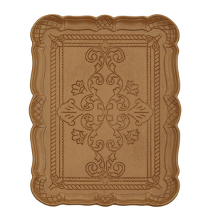 莫兰迪色系托盘 木质冷餐茶歇盘 复古名宿软装摆件 图腾印花餐盘