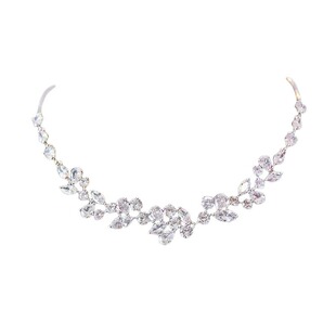 奢华百搭chocker可调锆石颈链新娘婚纱礼服配饰晚宴会日常项链闪