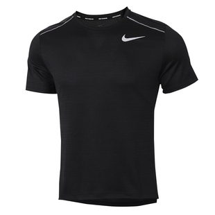 Nike耐克男子跑步反光条透气速干训练短袖休闲圆领运动T恤AJ7566