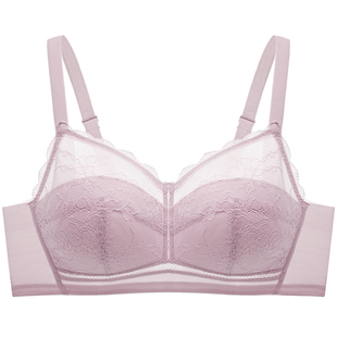 曼妮芬全罩杯舒适包容侧收文胸大杯内衣大胸显小女性感蕾丝文胸罩