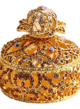 镂空满钻皇冠首饰盒情人节礼物