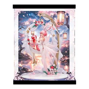 适用八重樱 绮罗幻梦1/7手办透明亚克力展示罩保护罩展示盒