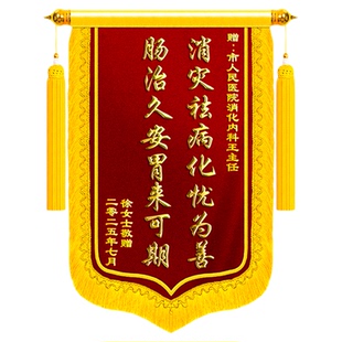 锦旗定制定做感谢消化科医生送护士主刀医师主任高档创意赠外科内科妇产科急诊门诊大夫旌旗订做服务