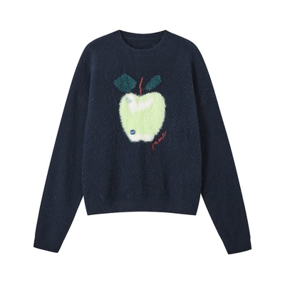 【现货】SOMESOWE 水果提花廓形毛衣