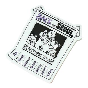 BT21防弹少年团CITY主题磁铁夹子文具票夹照片夹磁吸冰箱贴便签夹