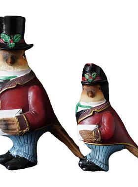 欧式树脂绅士鸟装饰摆件