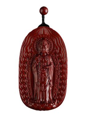 男女款紫檀木本命佛南海观音吊坠