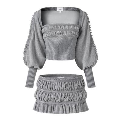 LSOUL2025春季新款抹胸短款女修身显瘦收腰针织上衣通勤质感抹胸