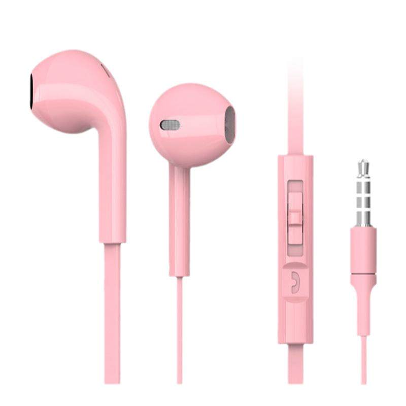 BYZ se387彩色面条扁线手机耳机入耳式通用重低音带麦可调音耳塞