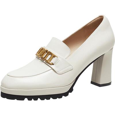 skap圣伽步金属通勤高跟鞋