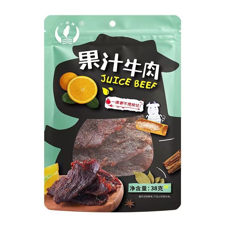原厂直发新日期上海小辣椒香辣牛肉干38g*包另有果汁沙嗲混搭买