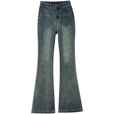 喇叭裤微喇牛仔裤女马蹄裤子