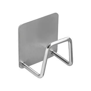 伸缩杆固定托免打孔托架托座门帘杆挂夹挂钩横杆支架托粘墙固定器