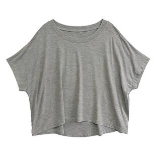 巨舒服垂感蝙蝠袖莫代尔T恤夏~慵懒柔软舒适纸片人纯色百搭宽松