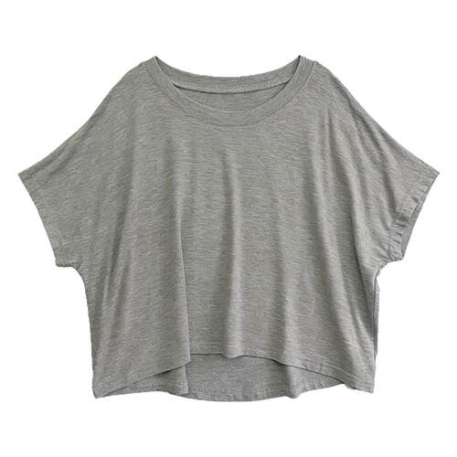 巨舒服垂感蝙蝠袖莫代尔T恤夏~慵懒柔软舒适纸片人纯色百搭宽松