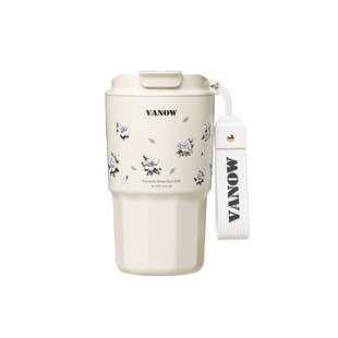Vanow咖啡保温杯女士高颜值2026新款陶瓷内胆外出携带随行水杯子