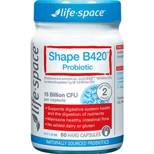 lifespace B420 益生菌胶囊塑身运动提能成人调理肠胃60粒