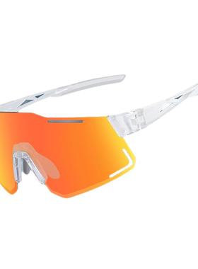 感光变色日夜两用近视骑行眼镜