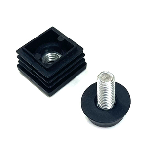 25方塞可调节脚不锈钢管胶塞脚垫调整脚螺丝脚方管螺母家具脚管塞