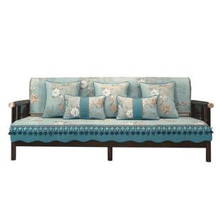 沙发垫新中式四季通用高端防滑垫子红木中式实木沙发套罩坐垫盖布