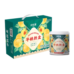 欢乐家 水果罐头200g*12罐 礼盒装过节送礼 黄桃罐头橘子雪梨罐头