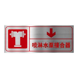 不锈钢室外消防水泵结合器标识牌消防取水点标识户外消防消火栓插地牌地下地上消防栓取水口指示牌标志牌定制