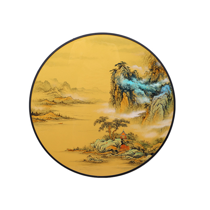 晋元恒新中式手绘山水客厅装饰画