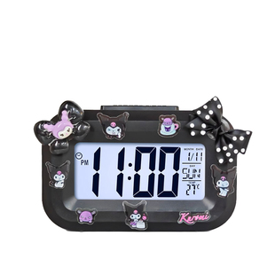 闹钟学生专用静音夜光桌面时钟初高中生起床神器电子钟库洛米显示