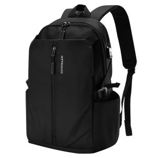 七匹狼双肩包商务出差旅行电脑包简约背包男士休闲大容量运动书包