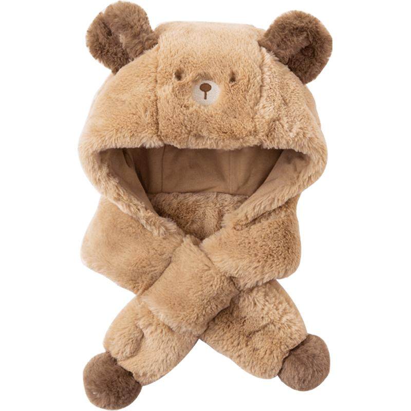 戴维贝拉儿童帽子男童女童护耳帽针织内里萌趣宝宝保暖新款冬季