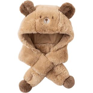 戴维贝拉儿童帽子男童女童护耳帽针织内里萌趣宝宝保暖新款冬季