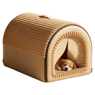 狗窝冬季保暖加厚封闭式帐篷宠物狗房子安全感四季通用可拆洗狗屋
