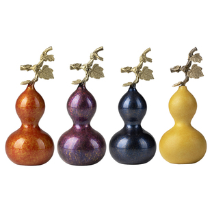 铜师傅《福禄》客厅桌面铜葫芦摆件 家居装饰工艺礼品 新年礼物