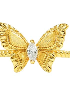 CAMIERY时尚爆款蝴蝶戒指小众设计款百搭高级感戒指不掉色戒指