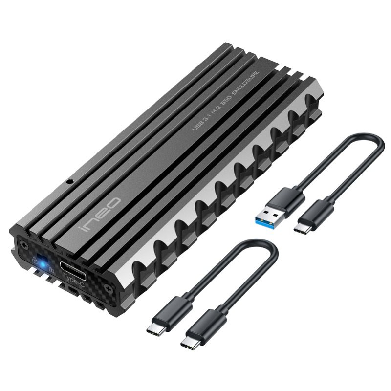 ineo M.2固态NVME移动金属写保护硬盘盒typec10GB nvme外置读取器
