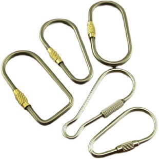 简约纯钛合金防丢汽车钥匙扣不锈钢防盗锁扣环户外登山背包挂扣子