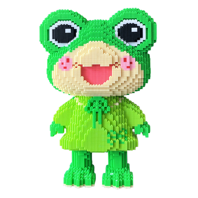 小青蛙小颗粒积木玩具拼图摆件