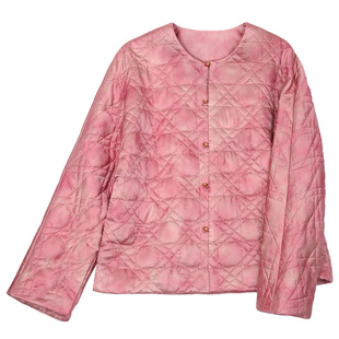 菲伊唐中式国风对襟脏染唐装女冬棉衣真丝提花缎国风爆款外套上衣