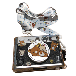 日本轻松熊适用于富士EVO拍立得minievo铝合金属镜头盖相机保护壳