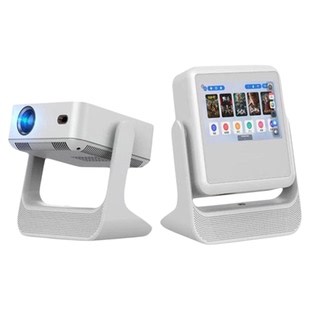 家用投影仪4k超清双屏双显触控K歌点歌机办公用会议学习机大内存白天可用卧室客厅自动对焦智能投影机海外版