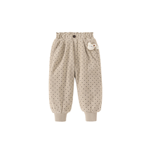 女童加绒裤子冬季2025新款儿童棉裤加厚长裤童装女宝灯芯绒休闲裤