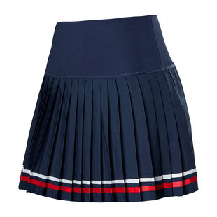 运动网球半身裙女遮胯显瘦假两件防走光百褶裙秋冬季跑步健身短裙