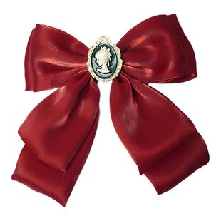 粉色领结jk大蝴蝶结网红发夹后脑勺新款头饰弹簧夹夹子顶夹发饰女