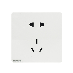 西门子开关插座皓彩雅白10A五孔插座二三插家用暗装面板官方正品