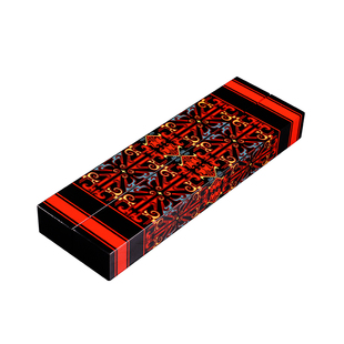 新中式漆器荆楚汉纹书法镇尺镇纸毛笔压纸国画摆件中古风文房四宝