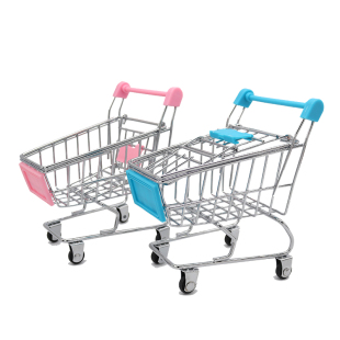 迷你超市购物车微缩食玩场景模型bjd娃娃屋配件手办道具ob11摆件