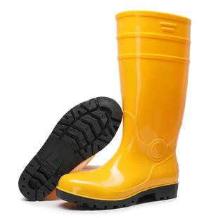 养殖场消毒清粪胶鞋男带钢板防踩耐酸碱防腐蚀采精防滑雨鞋水靴