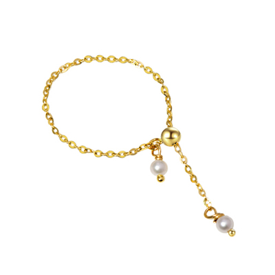 时尚韩国小众设计彩金戒指