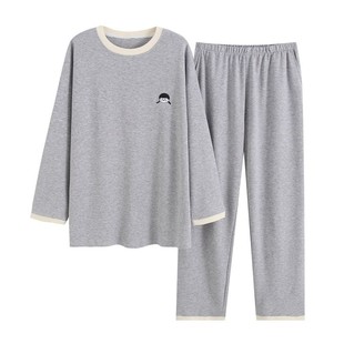 可爱娃娃睡衣女长袖纯棉春季新款日系纯色休闲可外穿宽松家居服