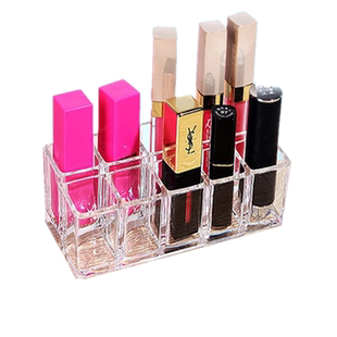 新品厚款亚克力粗管带包大格子展示架唇膏指甲油TF娇兰口红收纳盒